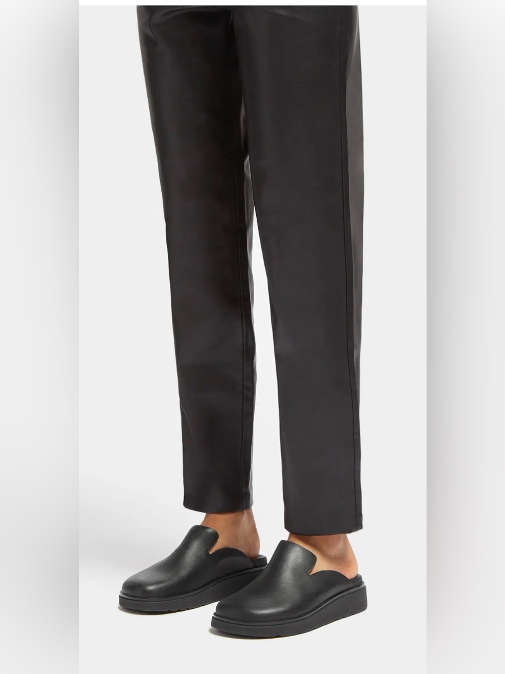 Fitflop Gen FF Women’s Black Leather Slip-On Mules